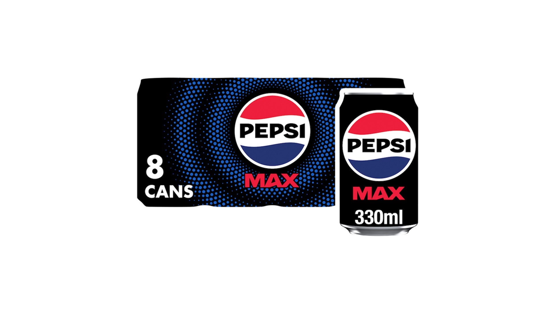 Pepsi Max No Sugar Cola Multipack Cans 8x330ml