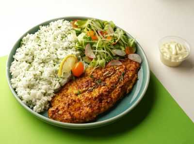 Healthy Fish Platter with Rice