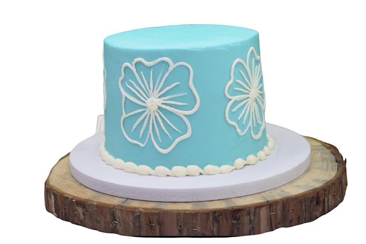 Plain Icing Blue (6 Inches) (Serves 6-8 Persons)