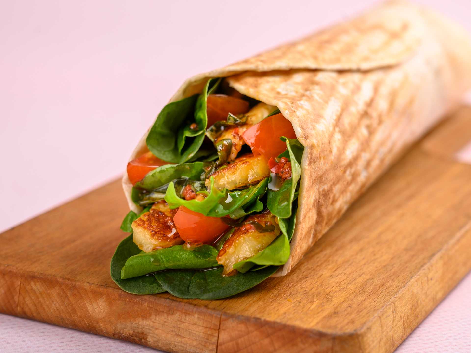 Spicy Grilled Halloum Wrap