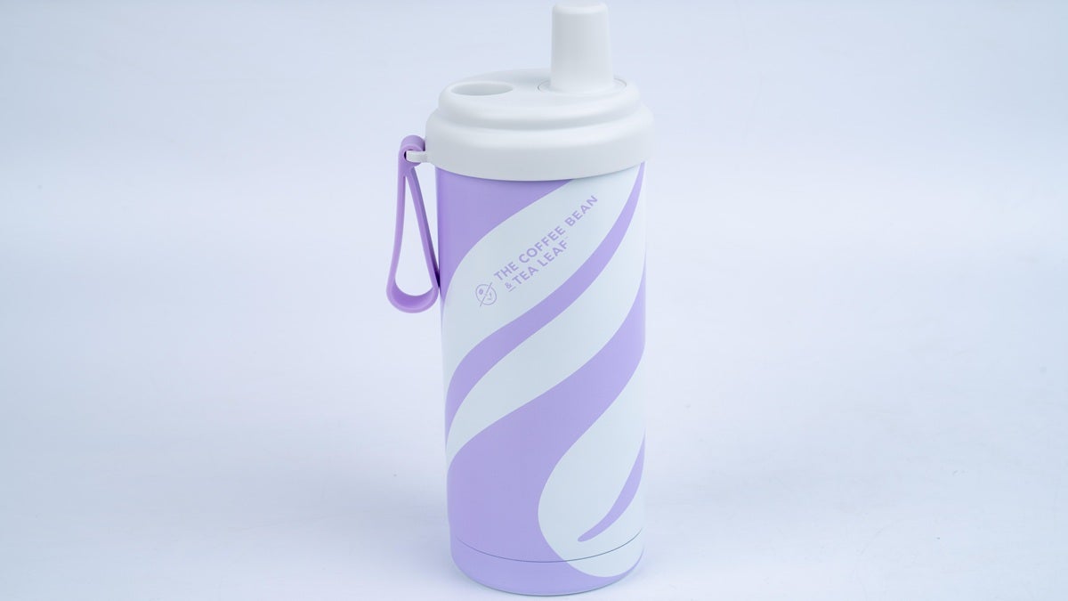 Swirl tumbler with magnetic lid - purple