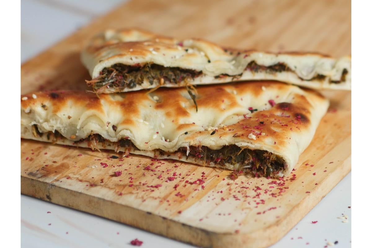 Spinach with pomegranate molasses