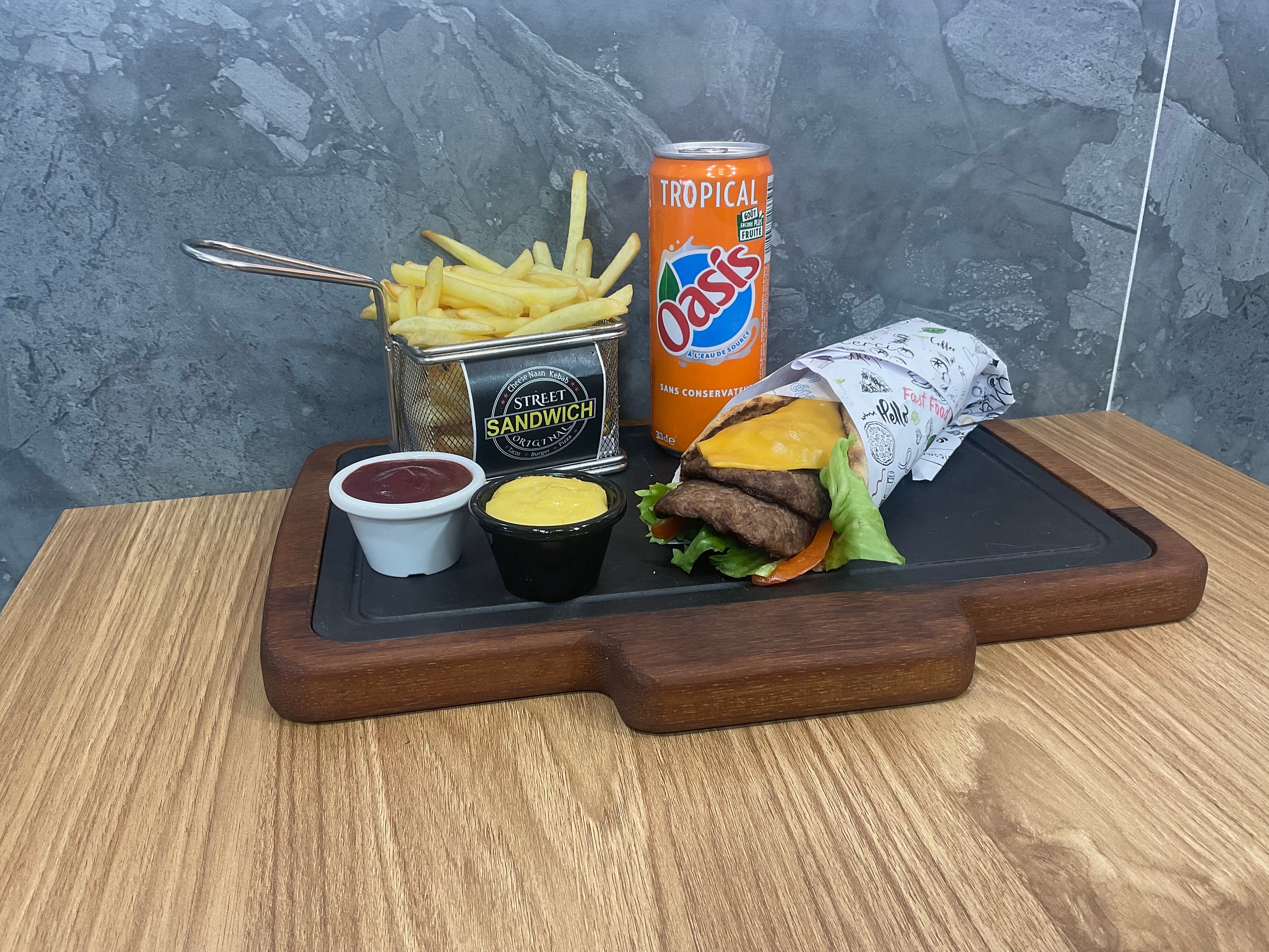 Menu cheese naan steak