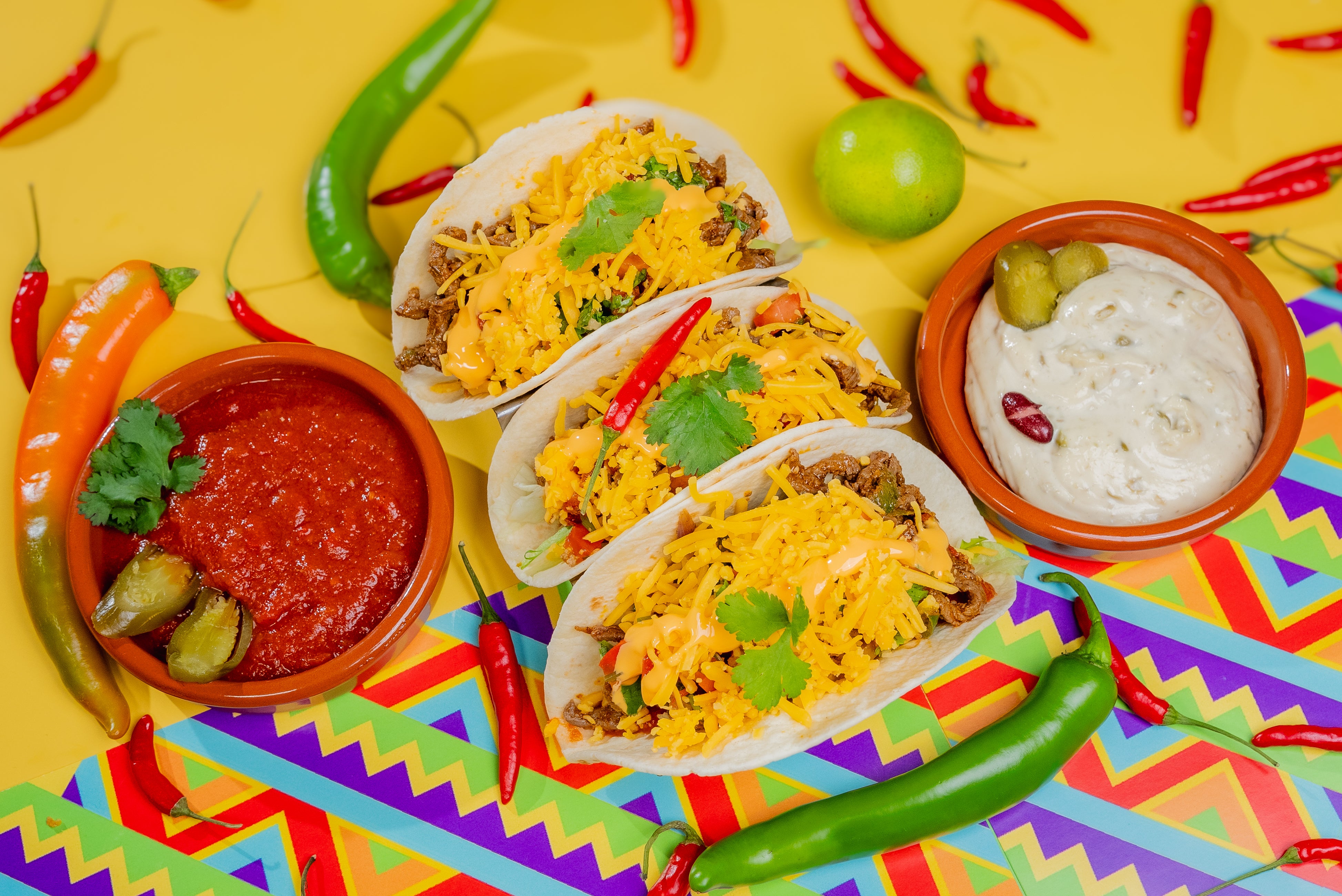 Tacos Mexicain Carne y Queso 🌮🌶️