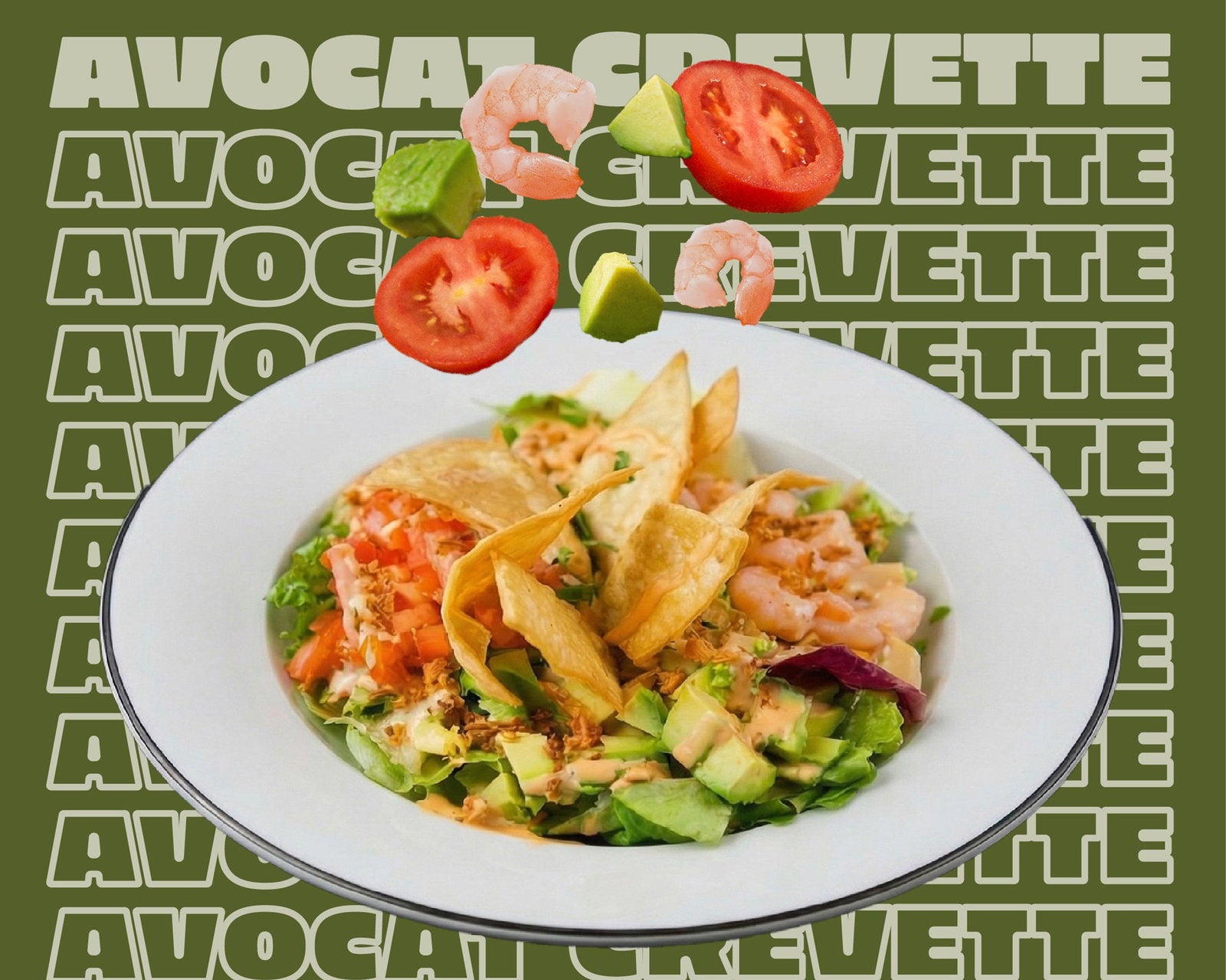 Salade Avocat Crevette.