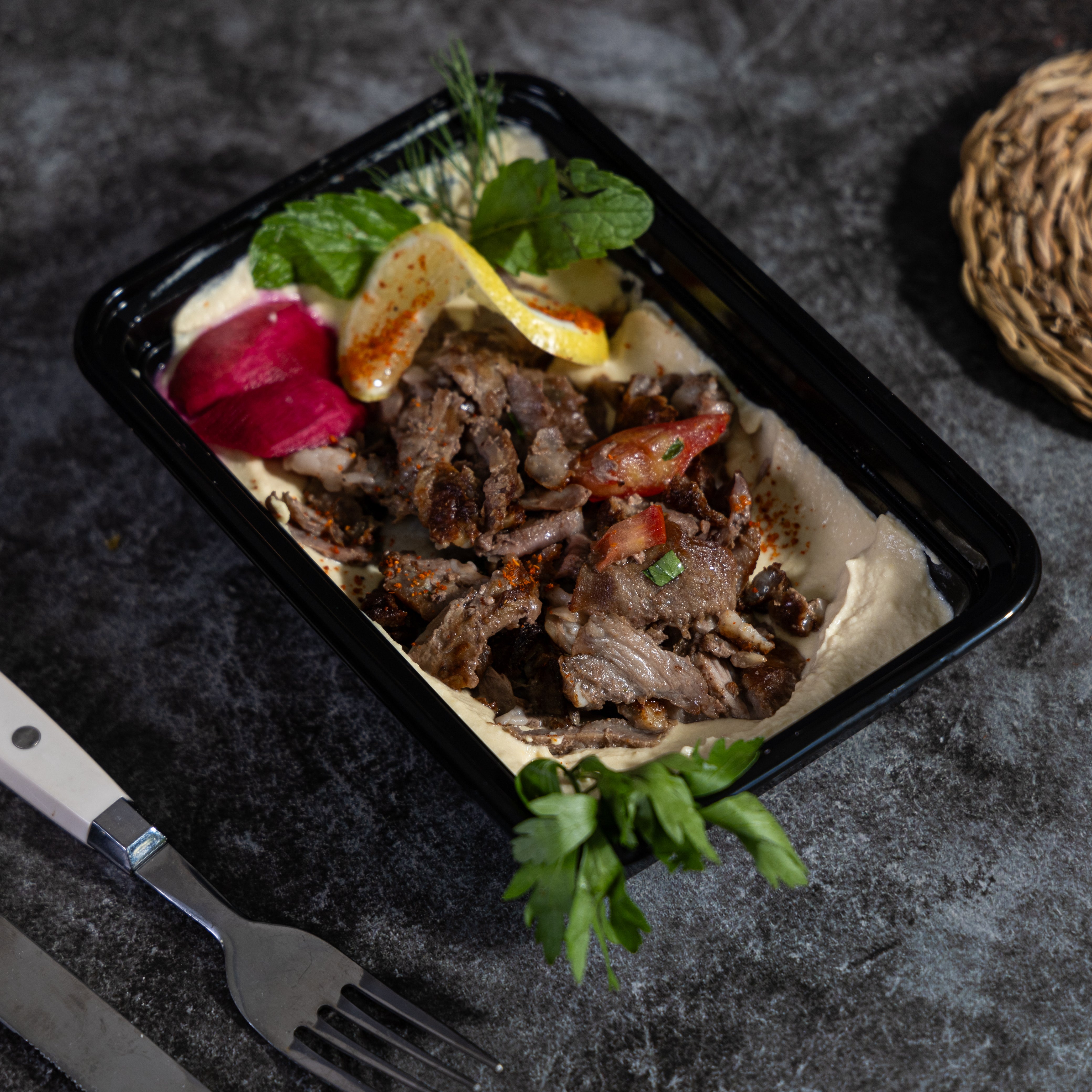 Shawarma With Hummous