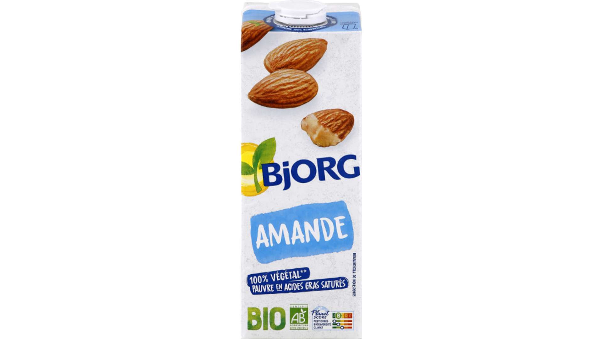 Bjorg Lait d'amande calcium, bio La brique de 1L