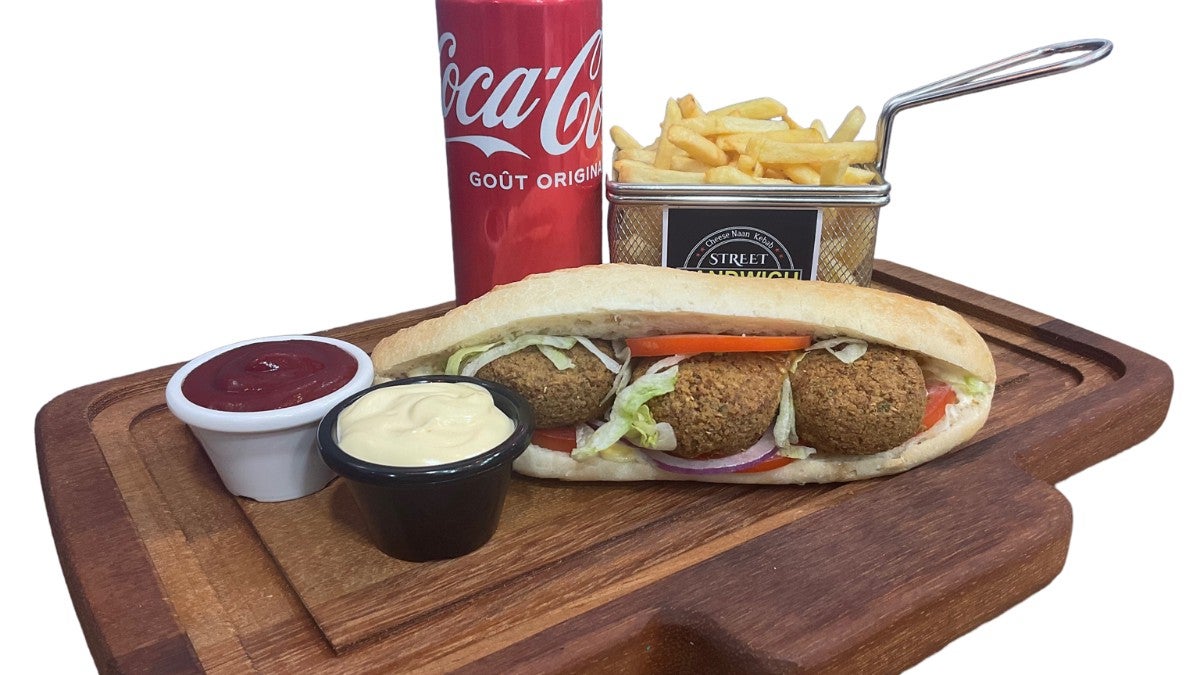 Menu sandwiche falafel