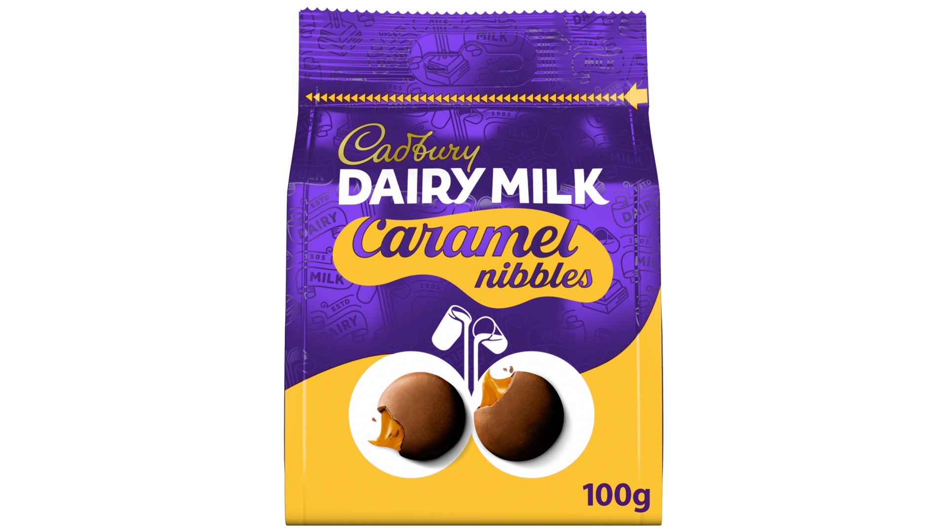Cadbury Dairy Milk Chocolate Caramel Nibbles Bag 100g