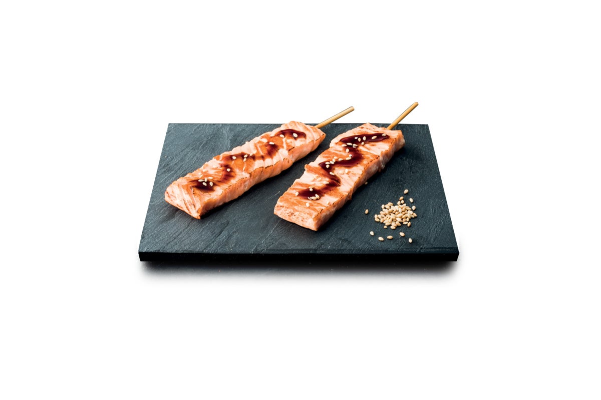 Brochettes saumon