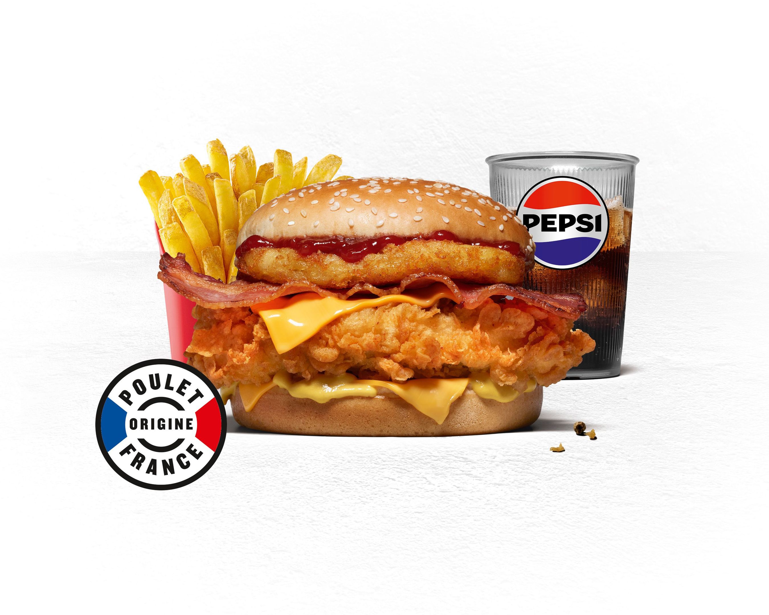 MENU TOWER® CHEESE & BACON DE POULET