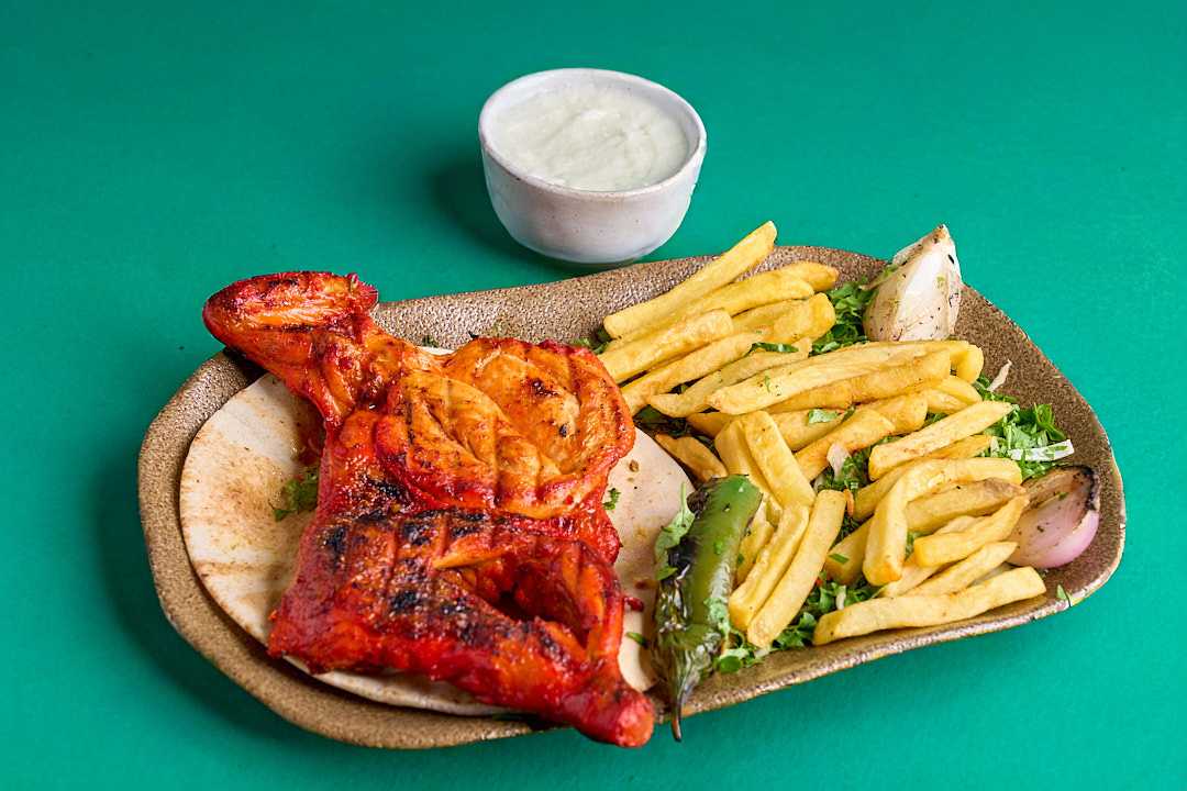 Half Chicken On Charcoal Without Rice