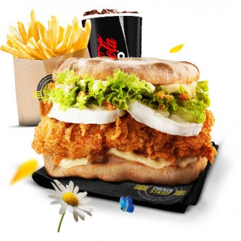 Menu naan burger chevre miel