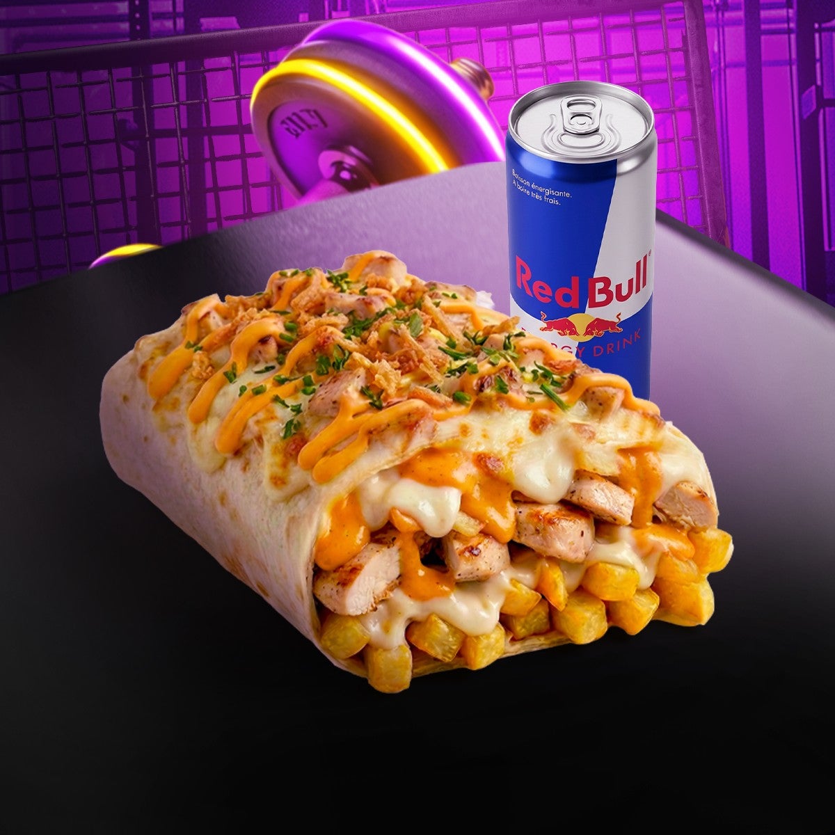 MENU CHICK’N BOOST + RED BULL