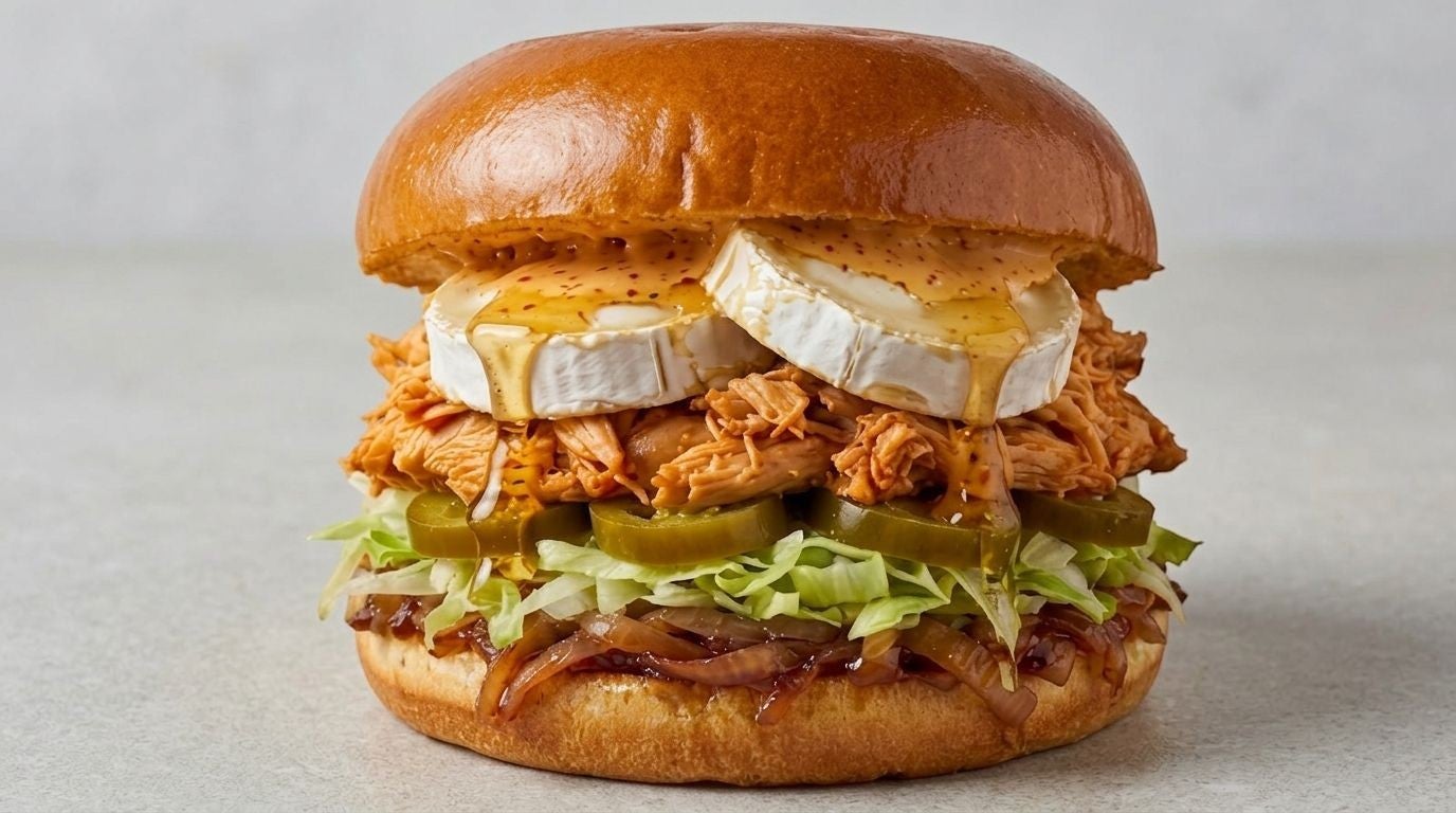 Menu-burger Poulet Chèvre Miel+frites