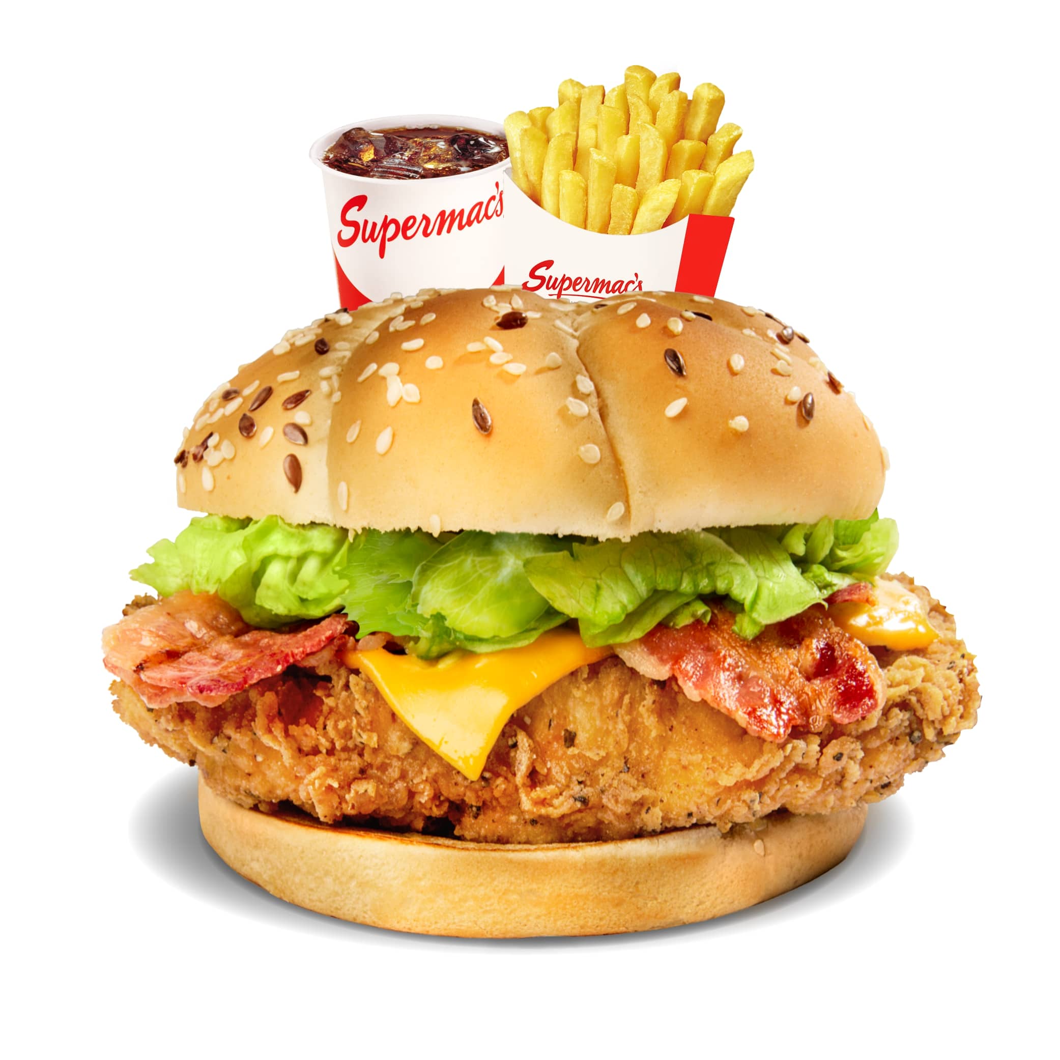 FRESH Chicken Breast Sandwich with Bacon & Cheese