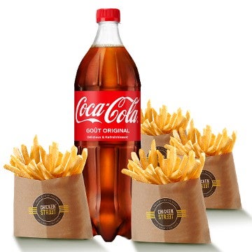 4 Frites + Coca Cola 1,25l