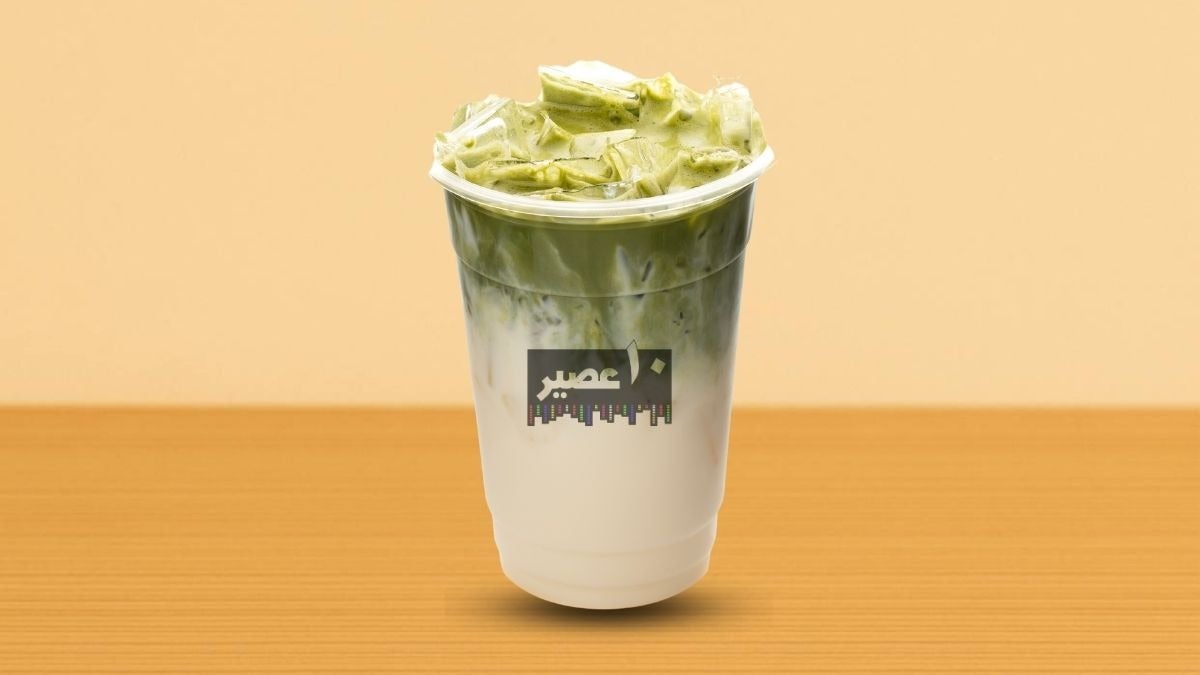 Matcha with vanilla ice cream