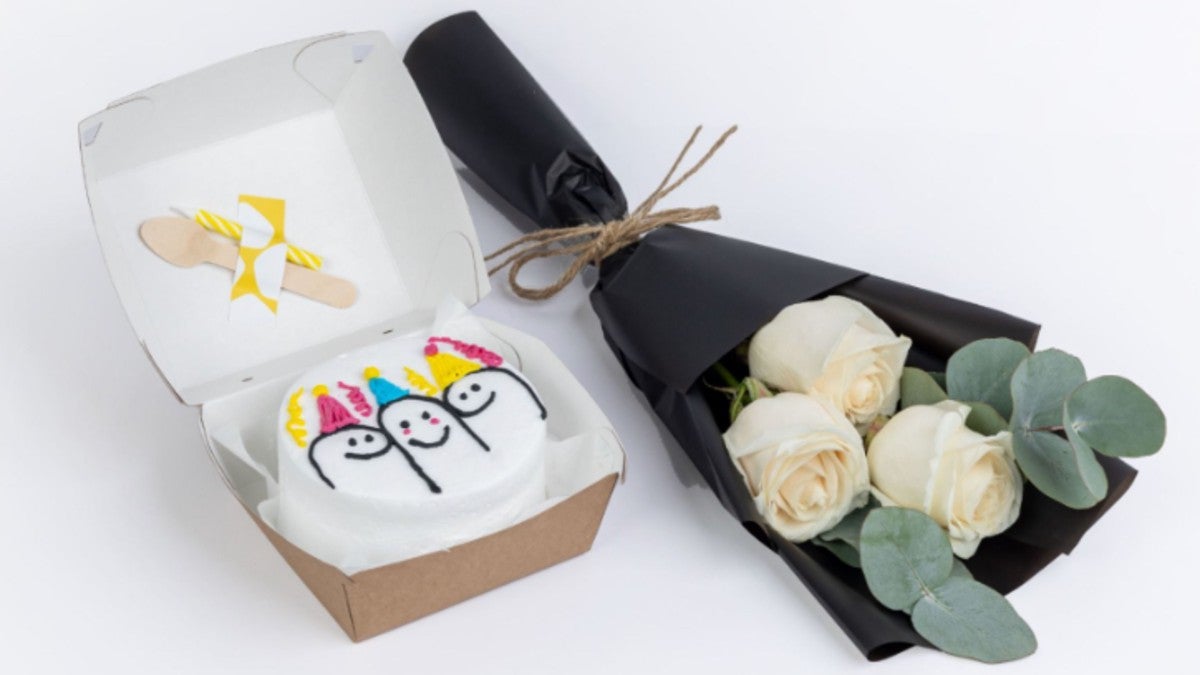 Birthday Cake And Flowers 2
