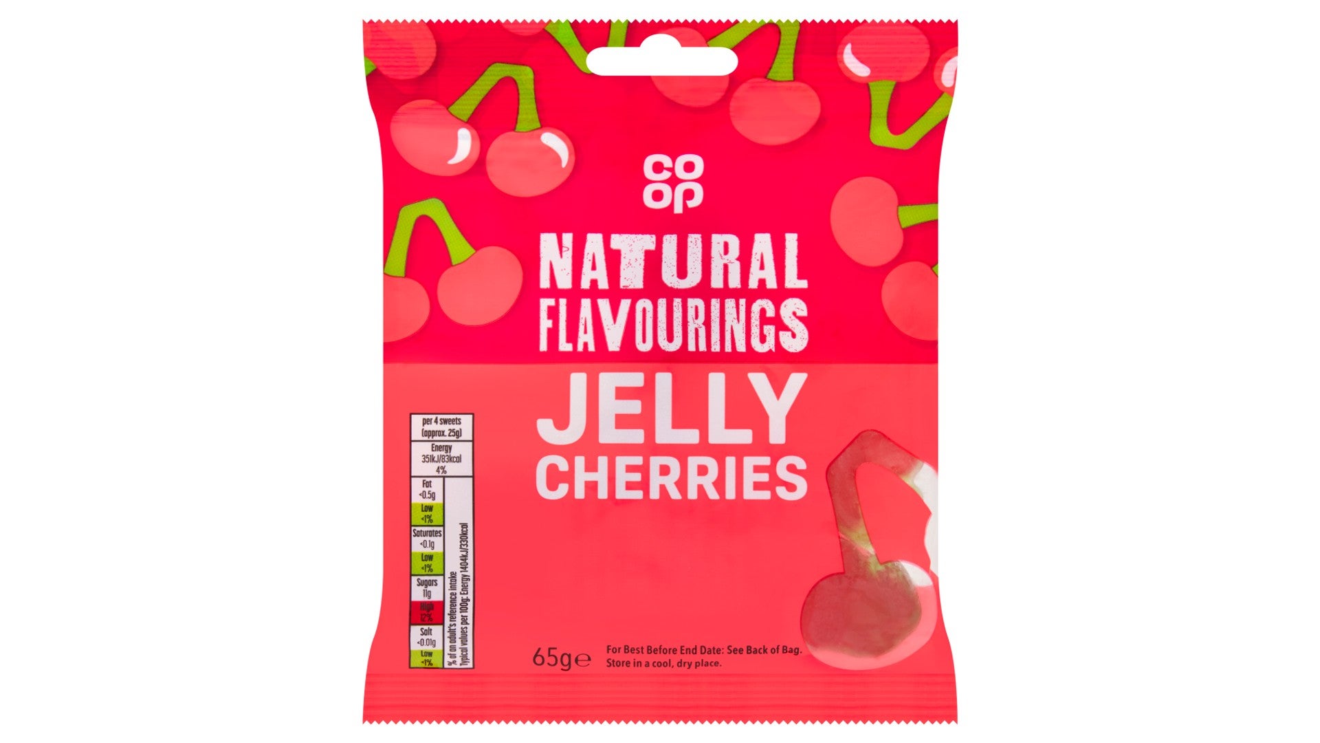 Co-op Jelly Cherries 65G