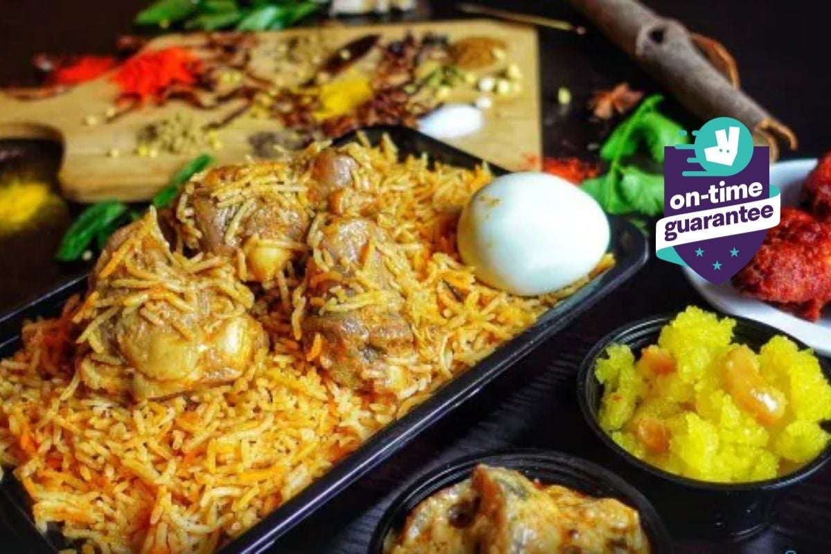 Chennai Bucket Biryani delivery from Dubai Satwa Order with Deliveroo