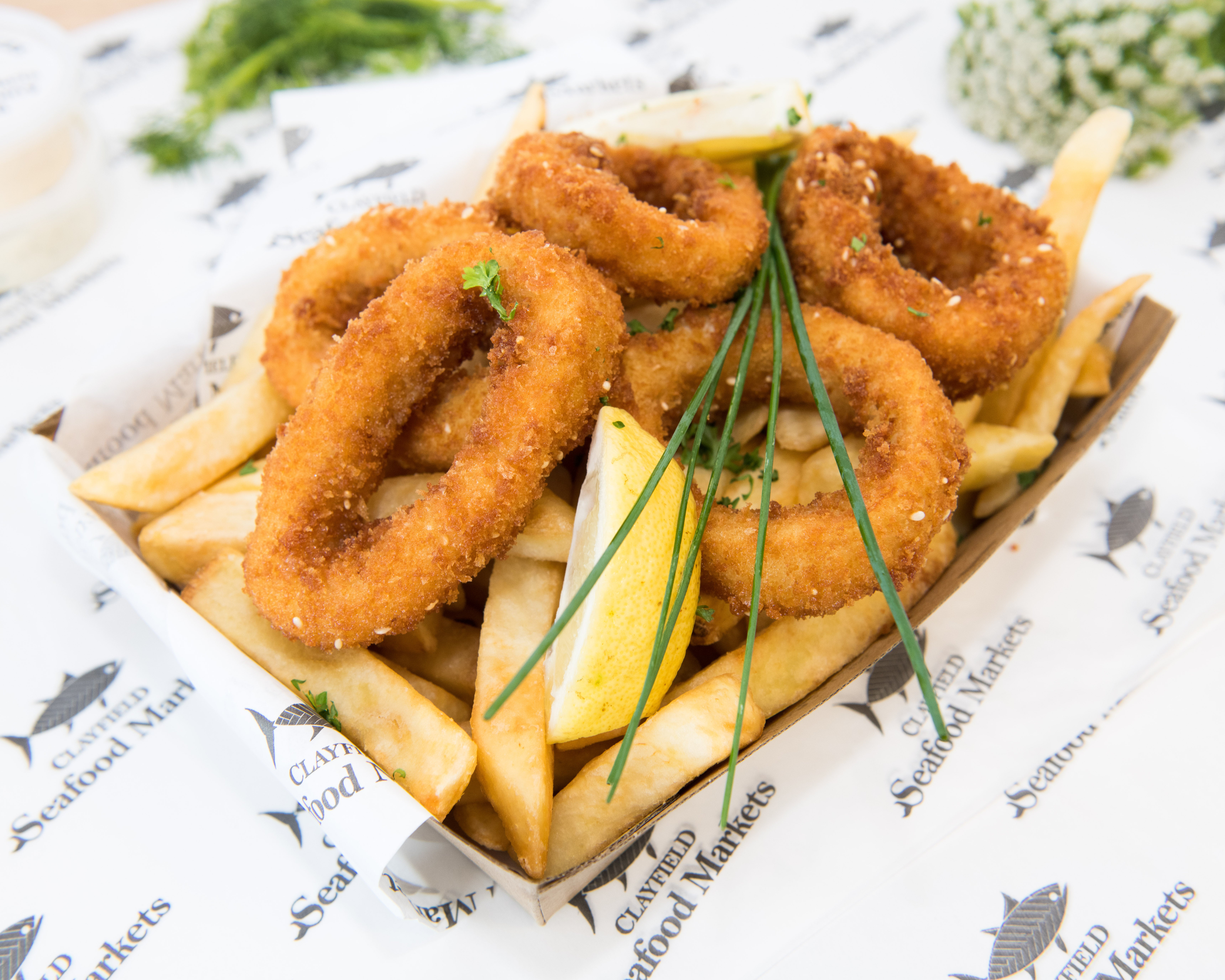 Calamari Rings and Chips
