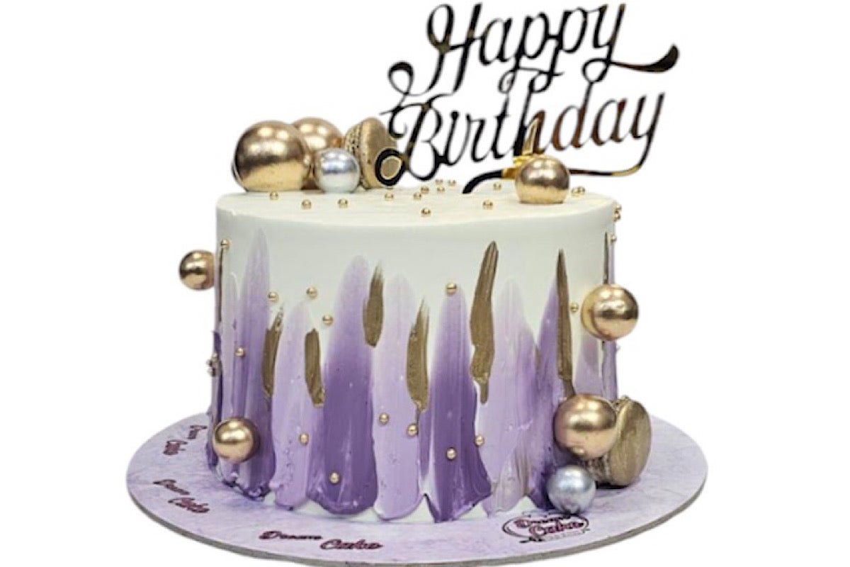Purple waves cake