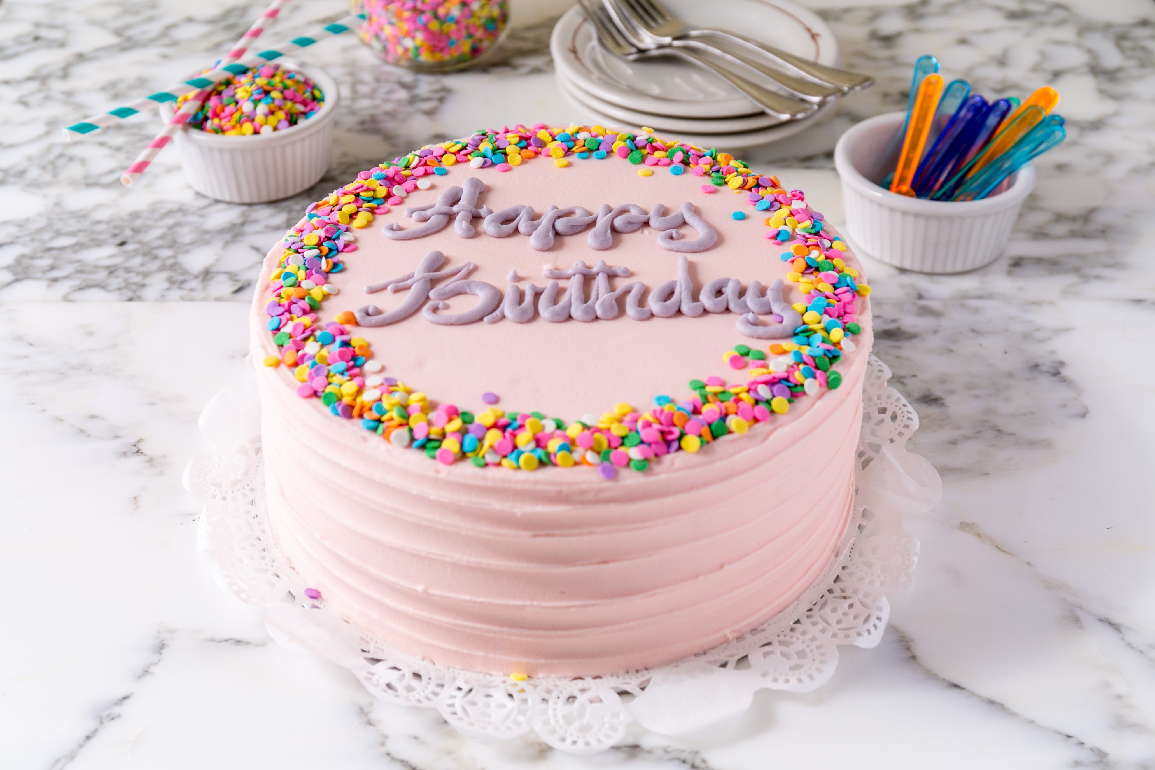 Celebrate Kids Birthday in UAE | Order Baby Pink Birthday Cake Online at  Caketalk.ae
