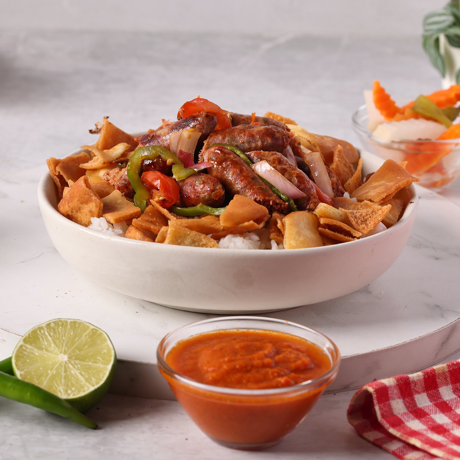 Sausage Fatteh
