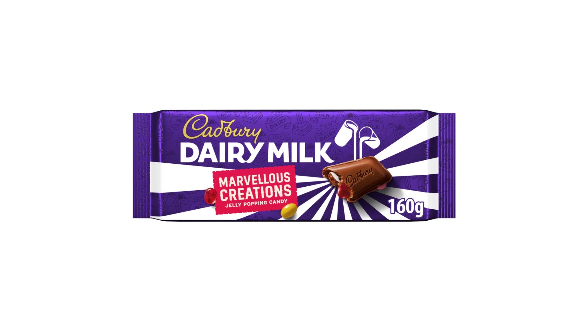 Cadbury Dairy Milk Marvellous Creations Jelly Popping Candy Chocolate Bar 160g