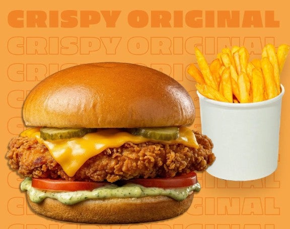 Crispy Original Burger.