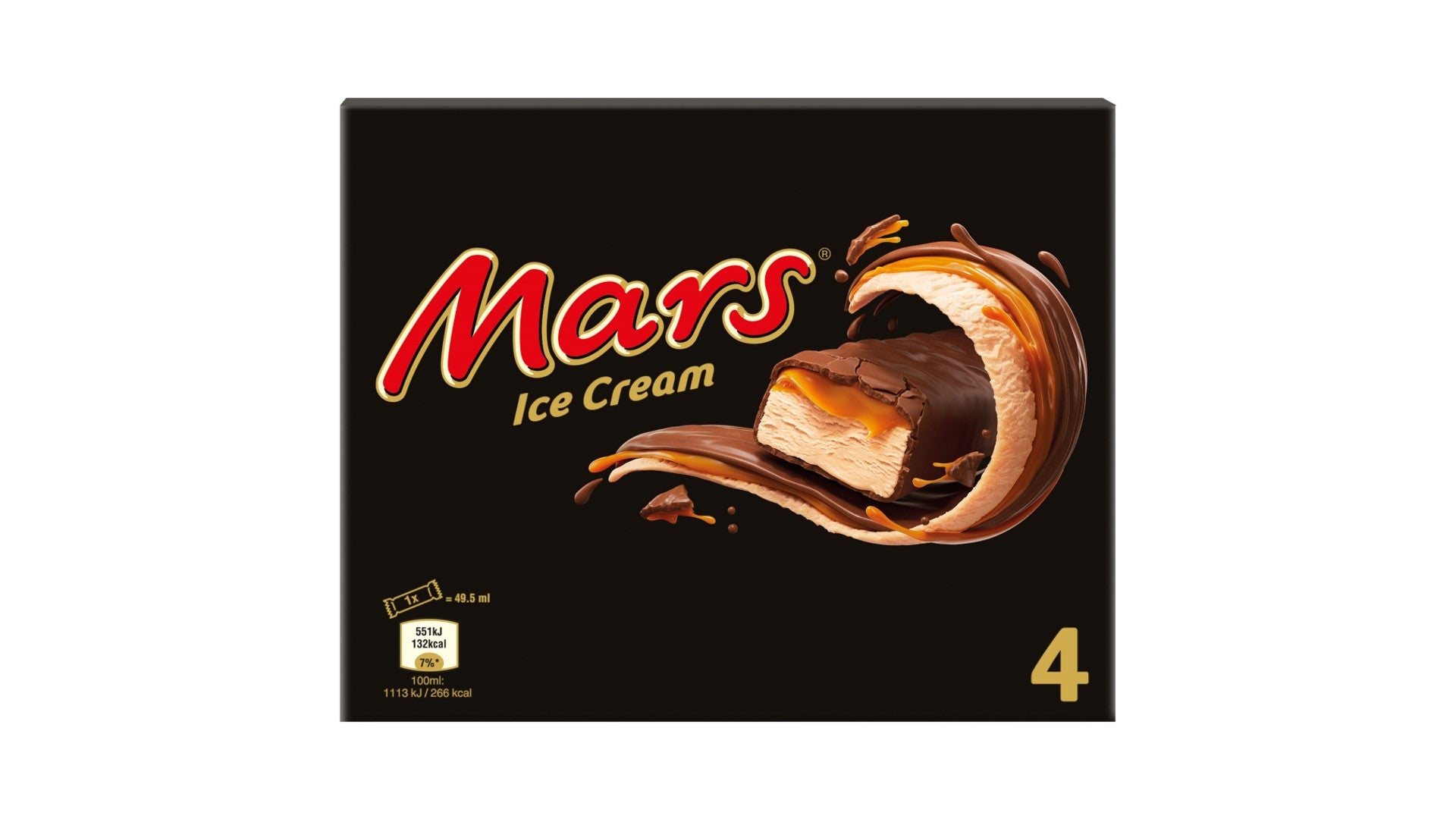 Mars Chocolate Caramel Ice Cream Bars 4pk (4 x 40g)