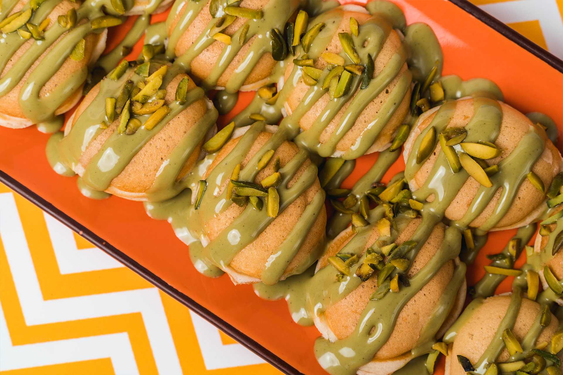 Petite Pistachio Mini Pancakes