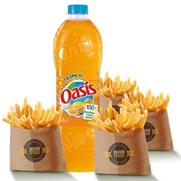 4 Frites + Oasis tropical 2l