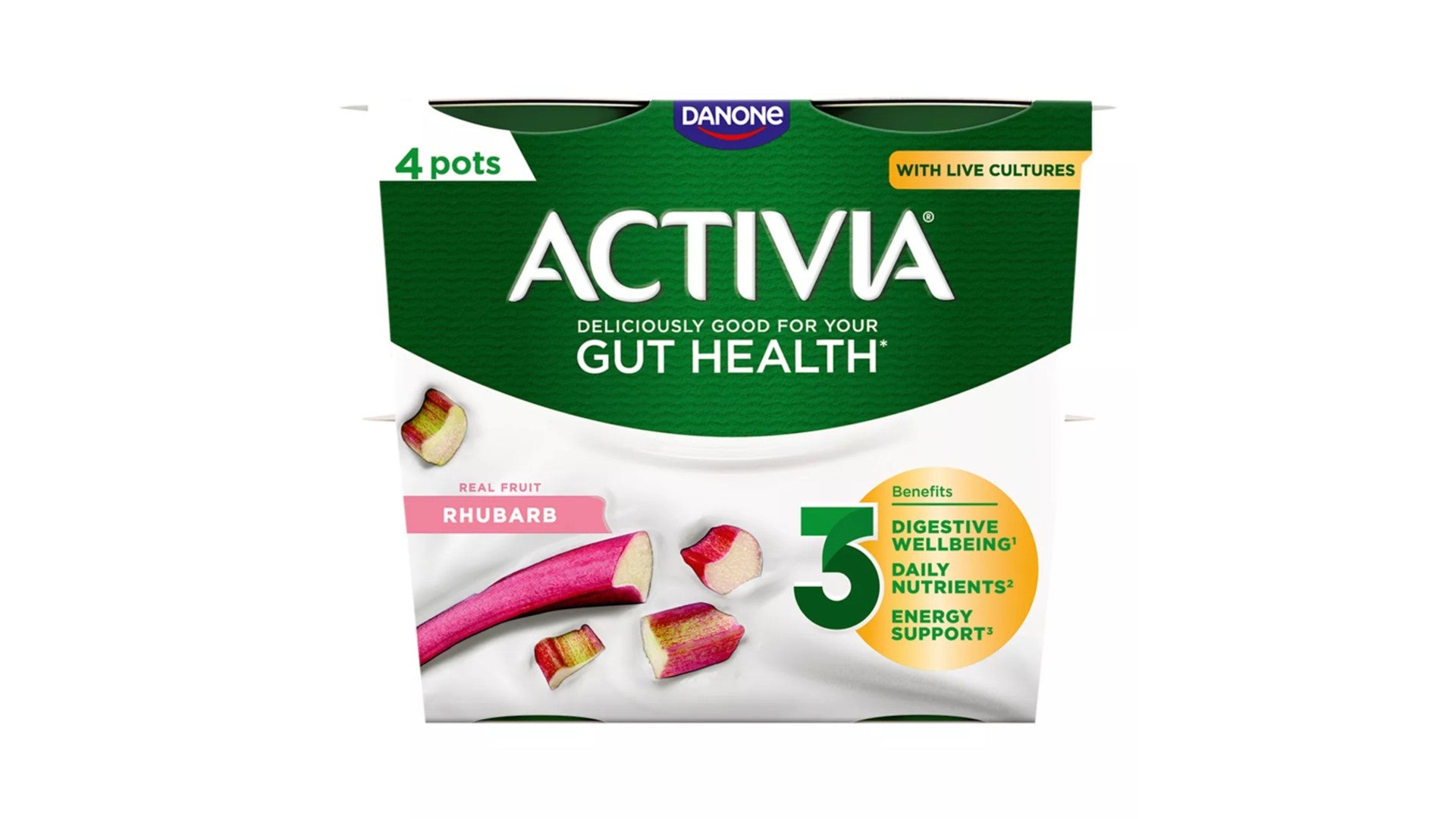 Danone Activia Rhubarb 4X115G