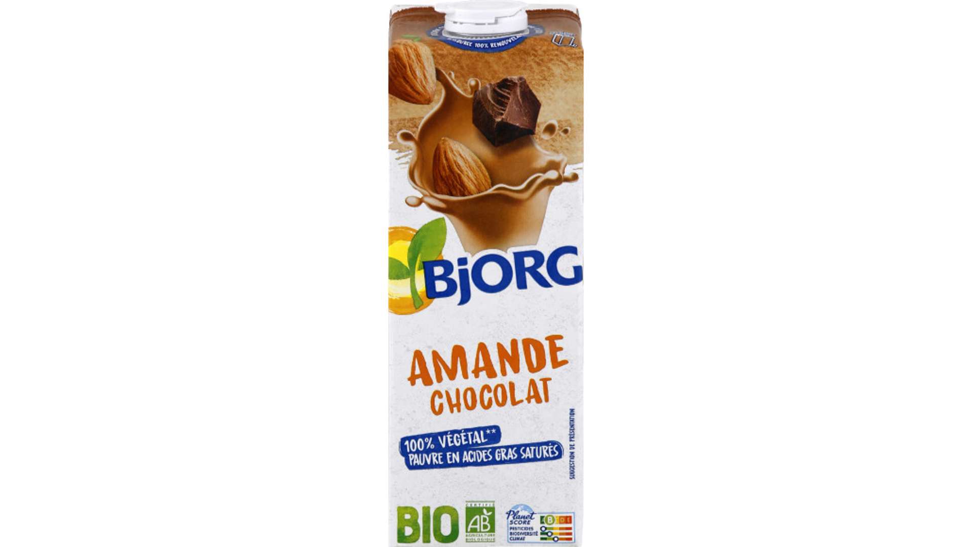 Bjorg Lait d'amande chocolat, bio La brique de 1L
