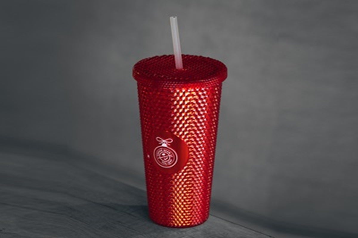 Cold Cup With Straw - Holiday Red