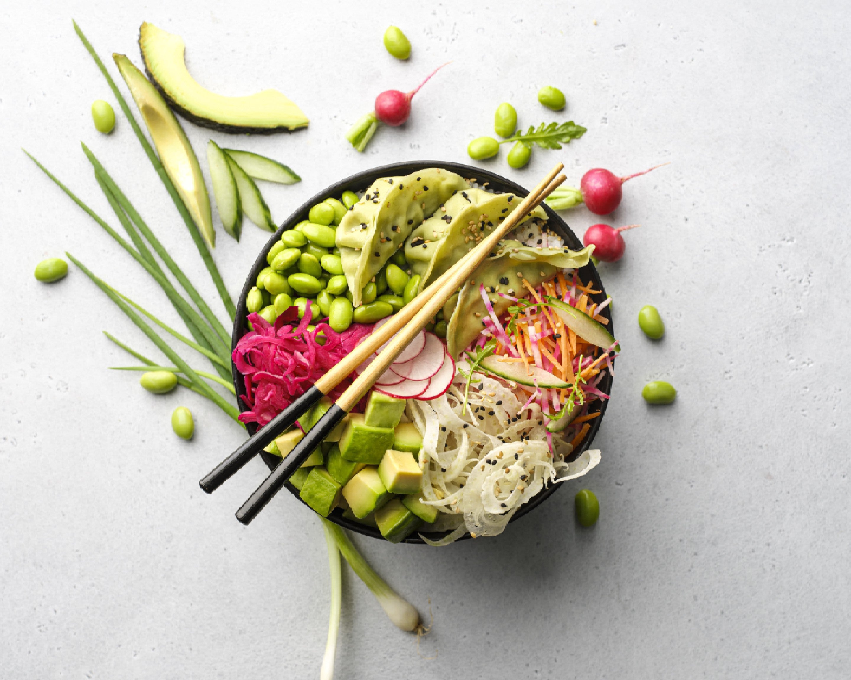 Poké Gyozas Légumes 🌿