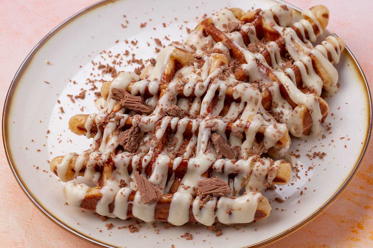 Chocolate Flake Waffles
