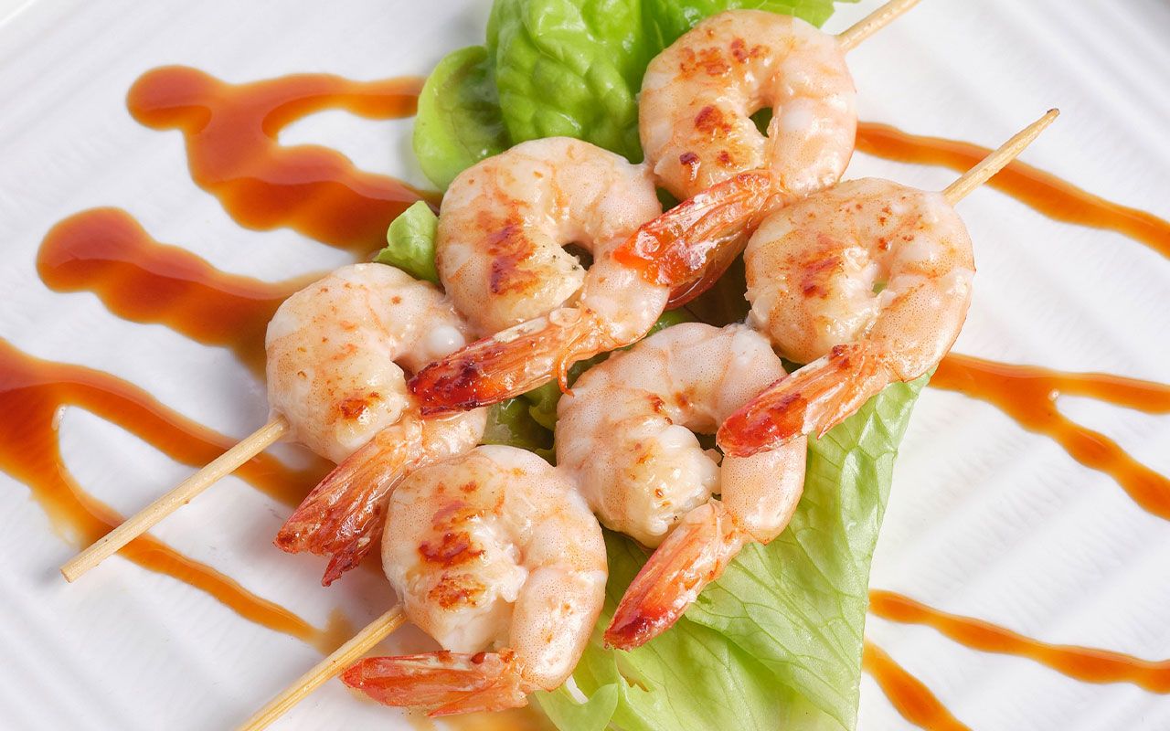 100. Spiedini di gamberi