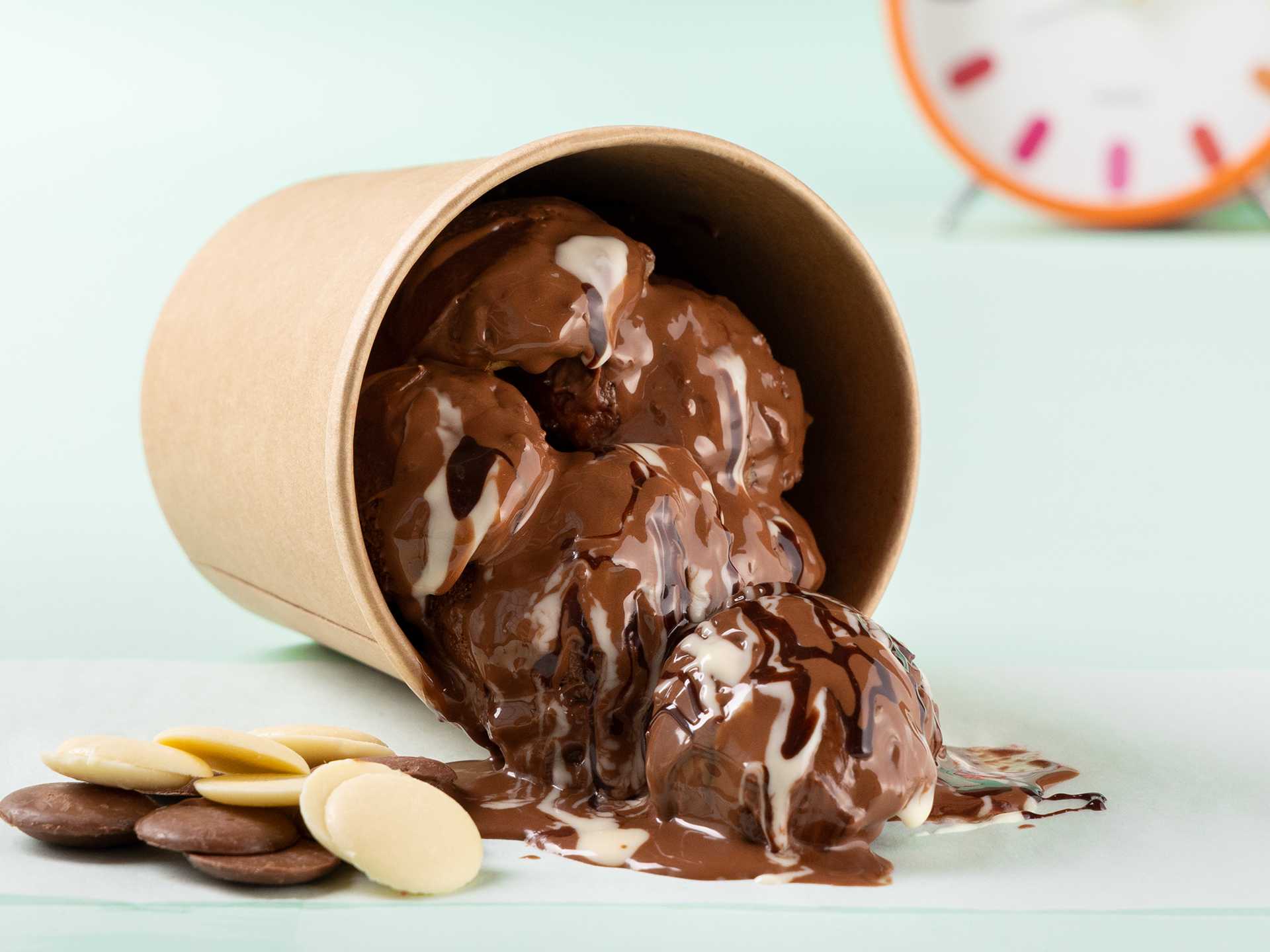 Mini Triple Chocolate Pancakes