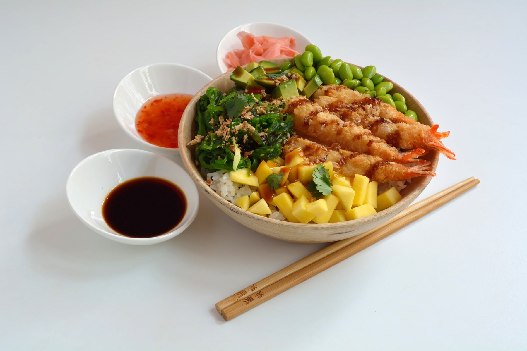 Poké crispy shrimps