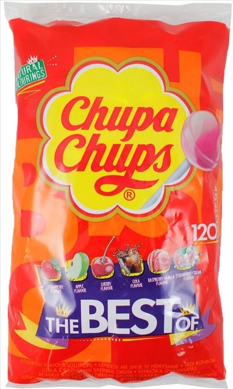Chupa Chups The Best Of Assorted Flavours Lollipops120 pcs