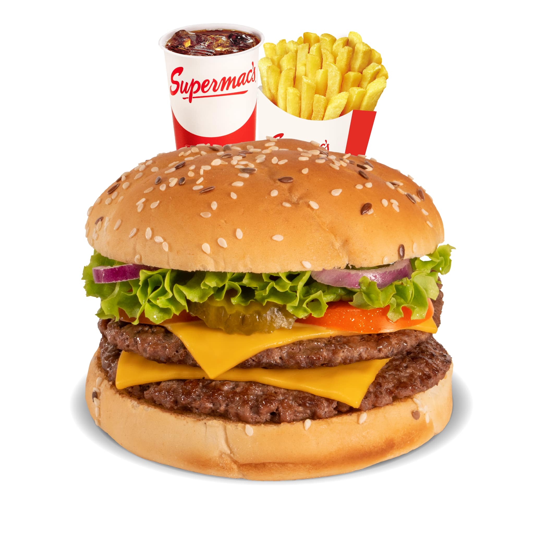 FRESH 5oz Beef Burger Large Meal