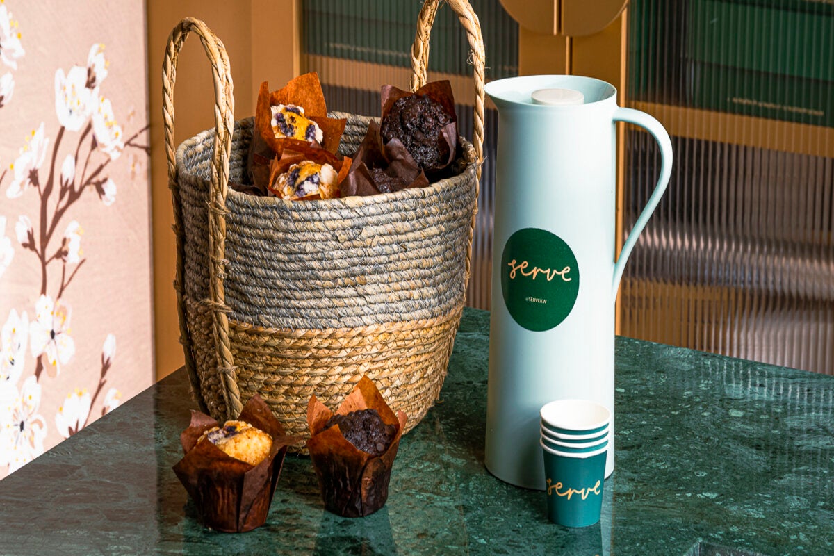 Muffin Basket With Arabic Coffee