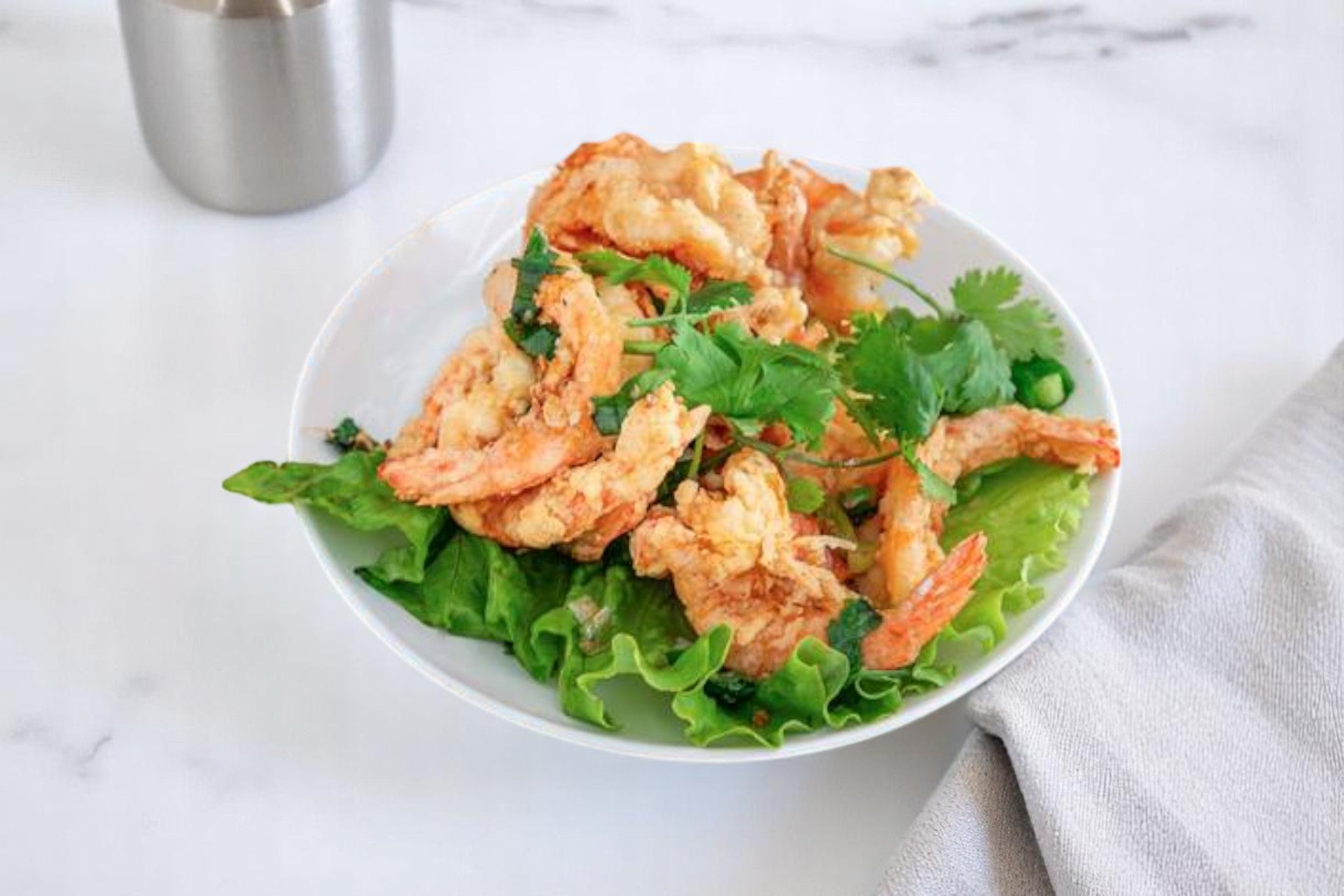 Crevettes aux sel et poivre