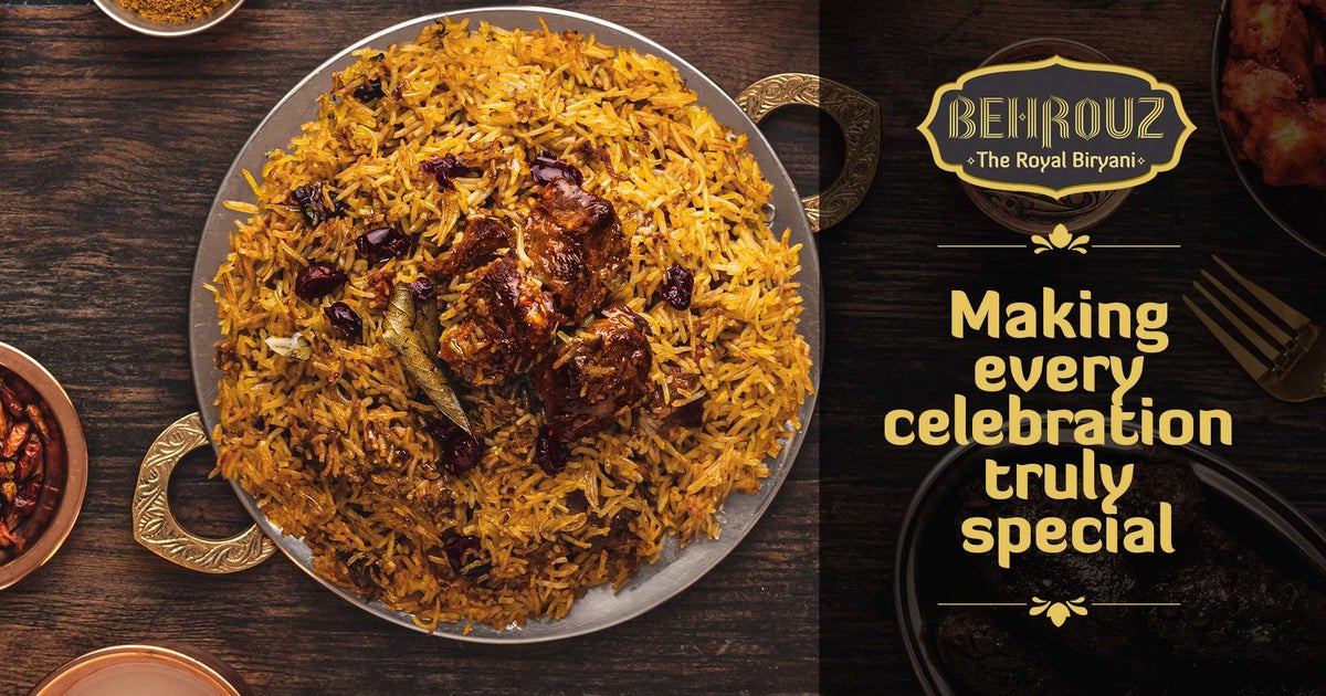 Behrouz Biryani - Manchester delivery from Beswick / Ashburys - Order ...