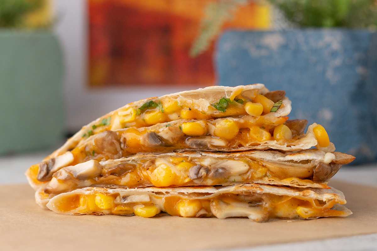 Mushroom N Corn Quesadilla