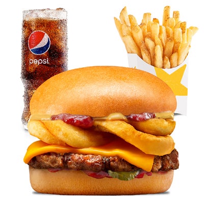 Curly Cheeseburger Combo - Medium