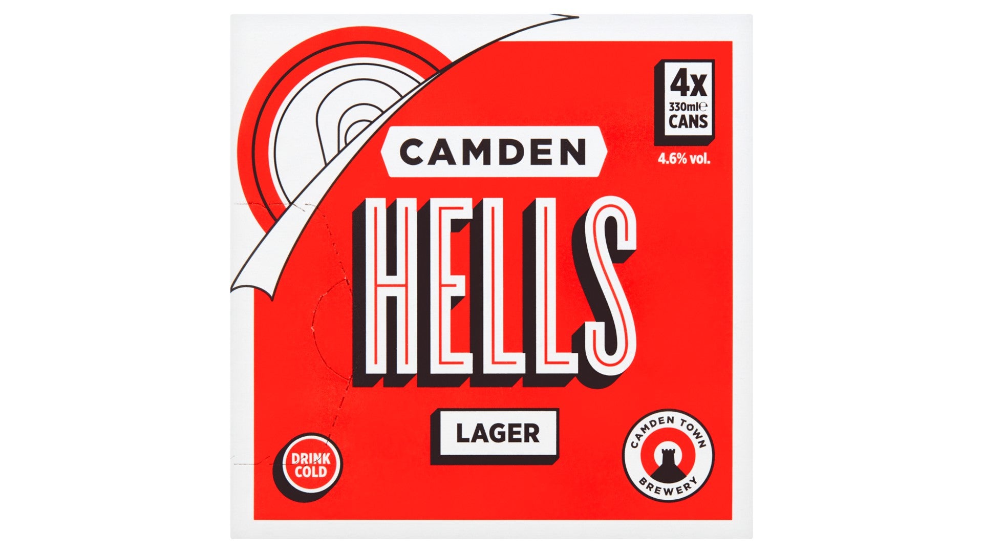 Camden Hells Lager Cans 4 x 330ml